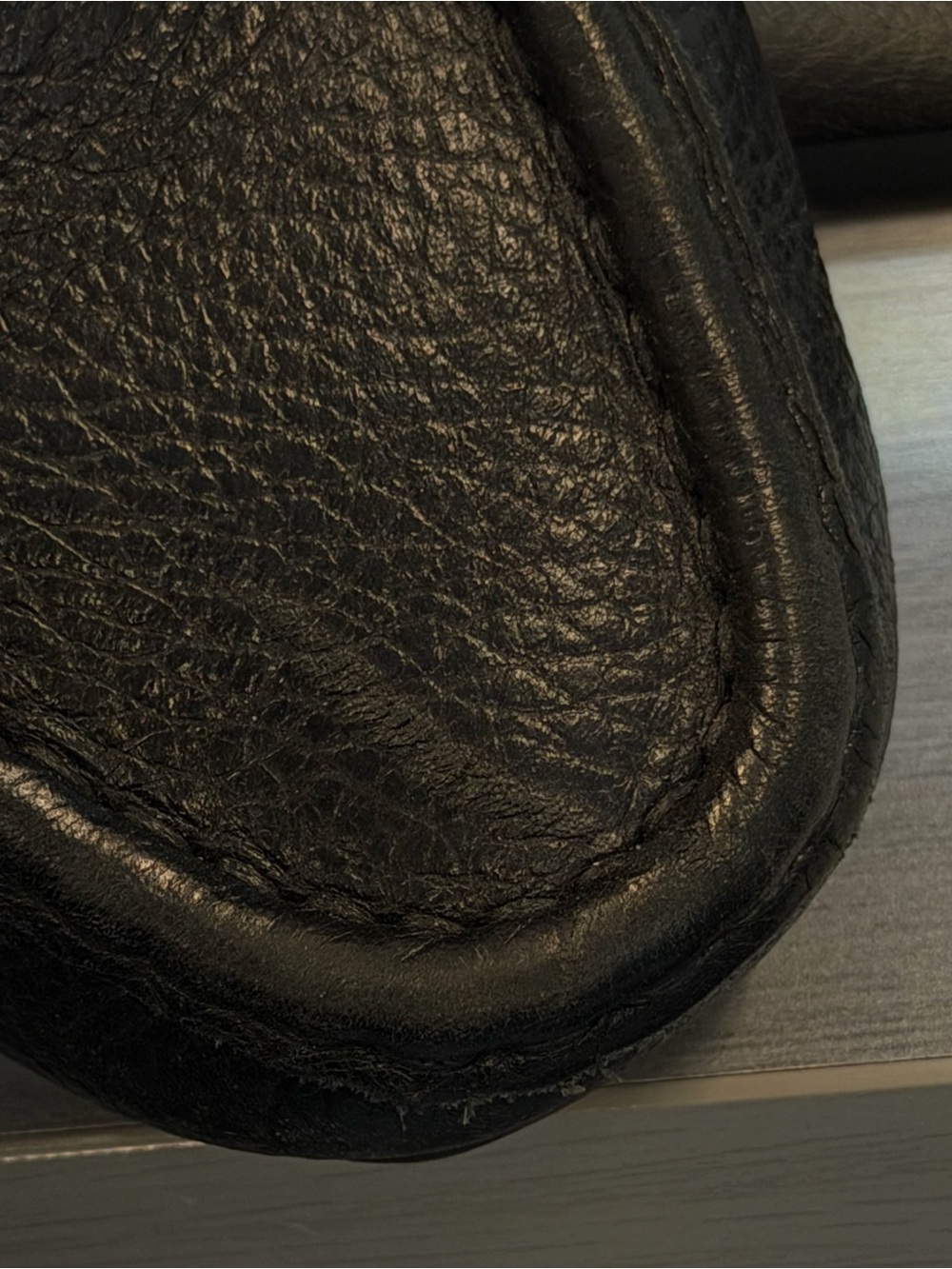 Geox Black Leather Loafers with Gold Accent - Picture 3 of 7